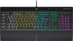 Corsair K55 RGB PRO m&auml;nguklaviatuur juhtmega membraaniga (d&uuml;naamiline RGB taustvalgustus, 6 makroklahvi Elgato tarkvara integratsiooniga, vee- ja tolmukindel IP42), AZERTY, must