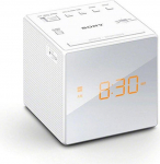 Sony ICF-C1W LED-ekraaniga ja valge &auml;ratuskellaga raadiojaam ICF-C1W
