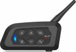 EJEAS V4 Plus mootorratta intercom, mootorratta kiivri Bluetooth 5.1 peakomplekt FM ja CVC m&uuml;rav&auml;hendusega 4 inimese t&auml;isdupleks intercomile (1. pakk)