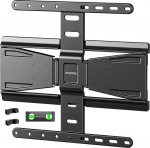 monTEK 0,77-tolline Ultra Slim TV seinakinnitus 37-75-tollistele televiisoritele, liigendatav ja nivelleeritav ja pikendatav telerihoidik liigendatud topeltvarrega, Max VESA 400 x 400 mm, kuni 65 kg kaaluga