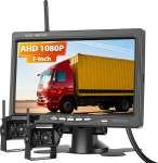 7-tolline IPS-ekraan Juhtmevaba tagurduskaamera h&auml;iretevastane IP68 veekindel infrapunane &ouml;&ouml;n&auml;gemine 2 kaameraga koos BSD-ga