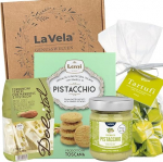 La Vela Genusswelten Dolce Pistacchio kinkekomplekt - Itaalia pistaatsia kinkekomplekt koos pistaatsikoorega, tr&uuml;hvli&scaron;okolaadiga, torroncini ja biscottidega