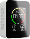 Air Quality Monitor, LCD Large Screen Radon Detector, Indoor Air Quality Monitor with Intuitive Colour Coding System for Greenhouses, Agricultural Production