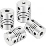 hankekaart Flexible Kupplungen, 3 mm kuni 5 mm, Gelenkverbinder aus Aluminiumlegierung, flexible Wellenkupplungen, Motorkupplung f&uuml;r 3D-Drucker, CNC-Maschine, Motorf&uuml;hrung, DIY-Encoder D15 x L 20 mm