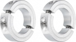 sourcing map 2 Pieces Double Split Clamp Shaft Collar for 1.5" Shank, Two Piece Clamp Collar 1.9" OD, 1/2" Thickness, Aluminum Alloy Set Screw Split Collar Clamp