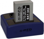 Kompakt aku + topeltlaadija (USB) NB-10L / Canon PowerShot G15, G16, G1 X, G3 X, SX40 HS, SX50 HS, SX60 HS jaoks (Micro USB kaabel)