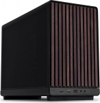 Lian Li DAN Cases A3-mATX Wood Edition arvutikere, Micro-ATX, SFF korpus, Mini Tower, GPU pikkus kuni 415 mm, toetab kuni 360 mm radiaatorit, p&auml;hklipuust must