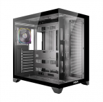 Noua Vision ZK300 ATX Mid Tower PC korpus koos PWM LED ARGB, Dual Camera struktuur, toetus vedelikjahutusele 360mm, USB 3.0, karastatud klaas ees ja k&uuml;ljel mustana