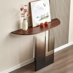 Eingangstisch mit Kiefernholzplatte und Acrylbeinen, dekorative schmale Konsole f&uuml;r Wohnzimmer, Foyer, Schlafzimmer, einfache Montage