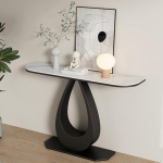 Generisch Stilvoller, moderner Eingangstisch mit Marmorplatte und Metallgestell, Elegante Konsole f&uuml;r Wohnzimmer, Foyer und Flur - ideal f&uuml;r Wohnaccessoires und als Aufbewahrungsl&ouml;sung.