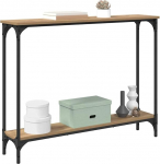 vidaXL Artisan Tamme konsoollaud 100 x 22,5 x 75 cm puidust komposiit elutuba t&ouml;&ouml;stuslik konsoollaud hoiuruumi esitlusala linnastiil praktiline disain