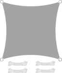 Sun Shade Sail veekindel 3x3M, Hall ristk&uuml;likukujuline Outdoor Pergola Patio Heavy Duty Sun Shade Sail koos UV-bloki ja k&ouml;itega, ideaalne varjupurje aia jaoks Garden Yard