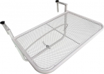 Outsunny R&otilde;du ripplaud, 3-astmeline reguleeritava k&otilde;rgusega metallist ripplaud, ilmastikukindel r&otilde;dulaud, k&uuml;ljelaud r&otilde;dule, terrassilauale, ripplaud, 60 x 56,5 cm, valge