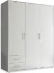 Valencia garderoobikapp valge - mitmek&uuml;lgne l&uuml;kanduksega kapp, 3 ust, palju panipaiku teie magamistoas - 155 x 195 x 60 cm (B x K x S)