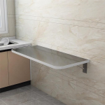 Kokkupandav s&uuml;learvutilaud, mis on paigaldatud seinale roostevabast terasest klambritega, teisaldatav t&ouml;&ouml;laud ruumi kokkuhoiu jaoks, ujuv laud v&auml;ikestesse ruumidesse, kokkupandav kokkupandav laud,