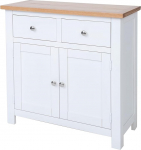 Aurotrice Tammepuust Sideboard kapp Buffet Storage Cabinet 2 uksega 2 sahtlit K&ouml;&ouml;k Buffet kapp koos hoiuruumiga Klassikaline Sideboards s&ouml;&ouml;gituppa / elutuppa / elutuppa