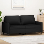 2-kohaline diivan Kahekohaline diivan Diivan Lounge diivan Relax diivan K&uuml;lalissohva Polsterdatud diivan Lamamistoas diivan elutuppa magamistuppa k&uuml;lalistetuppa Must 140 cm Velvet
