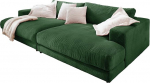 KAWOLA suur diivan Madeline diivan XXL kaasaegne elamumaailma n&ouml;&ouml;r smaragdroheline