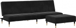 Gen&eacute;rico Wenjingqi-3258148 2-kohaline diivan koos tugitooliga Velvet Black