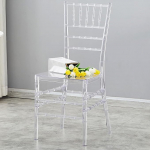 BOOSDEN Stuhl Transparent Durchsichtig, Kunststoffstuhl, Schminktisch Stuhl, Vintage Hochzeit Stuh, f&uuml;r Esszimmer, Balkon, Party, Hochzeit, 44 x 39 x 92cm