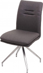 CHEFGASTRO S&ouml;&ouml;gitoatool K x S x M 90 x 47 x 60 cm Istme k&otilde;rgus 49 cm Kangas/Tekstiil Harjatud roostevabast terasest Hall/pruun k&ouml;&ouml;gitool Puhketool