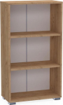 Kuldne tammepuust riiul, 60 cm lai, puidust raamaturiiul, kontorim&ouml;&ouml;bel 60 x 30 x 106 cm, raamaturiiul, 3 sektsiooni, kontorimappide riiul
