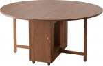 COMUHOME 120,1 cm &uuml;mmargune kokkupandav s&ouml;&ouml;gilaud 4-6 inimesele, puidust k&ouml;&ouml;gilaud, suur kokkupandav laud riiuliga, metalljalad koju, s&ouml;&ouml;gituppa, elutuppa, p&auml;hklipuust (ainult laud)