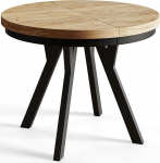 &Uuml;mmargune pikendatav s&ouml;&ouml;gilaud - kaasaegne elutoa- ja k&ouml;&ouml;gilaud - tugeva konstruktsiooniga laud, l&auml;bim&otilde;&otilde;t 80 cm - 130 cm - Craft - Evo Collection