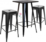 HUOLE S&ouml;&ouml;gilaud K&ouml;&ouml;gilaud V&auml;ike s&ouml;&ouml;gilaud puidust lauaplaadiga Ruudukujuline tamme v&auml;limusega metallist jalaga elutuppa r&otilde;dule s&ouml;&ouml;gituppa 60 x 60 x 110 cm Must
