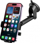 EKAM Autotelefoni kinnitus, [t&auml;iendatud tugev iminapp] Reguleeritav autotelefoni kinnitus 360&deg; p&ouml;&ouml;ramine armatuurlauale/tuuleklaasile - &uuml;he nupuvabastusega autokinnitus k&otilde;ikidele iPhone'idele