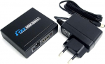 1x2 HDMI Splitter, Full HD 1080P, 1 in 2 v&auml;ljund, HDMI V1.4 sobib HD TV, PS3, PS4, Blu-ray jaoks koos toiteallikaga