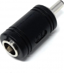 3,5 mm x 1,3 mm pistikupesa ja 5,5 x 2,5 mm alalisvoolu pistikupesa konverteri adapter (1, must)
