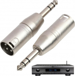 2 Pack TRS XLR mees 6.35mm mees 1/4" tasakaalustatud audio jack XLR mees stuudiomikserite, mikrofonide ja v&otilde;imendite jaoks, metallist konstruktsioon, m&uuml;ravaba signaali edastamine