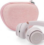 Geekria NOVA k&otilde;rvaklappide &uuml;mbris, mis &uuml;hildub Beats Studio Pro, Solo3, Solo2, SoloHD &uuml;mbrisega, asendav k&otilde;vakesta reisikandekott koos kaablihoidjaga (roosa)