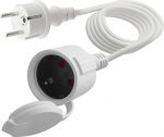 Schuko pikenduskaabel l&uuml;hike, valge AC Schuko pikenduskaabel, pistikupesa pikendus, 3 x 1,5 mm&sup2; 16 A 250 V IP44 kodus, kontoris, v&auml;listingimustes (Wei&szlig;-Direkt, 3M)