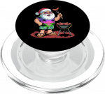 Weihnachten im August Weihnachtsmann Grillen BBQ Party Sommer PopSockets PopGrip f&uuml;r MagSafe
