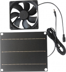 Generisch Solar Panel Exhaust Fan,30W Solar-Operated Ventilation Fan | Weatherproof Wall-Mounted Cooling Odor Removal Solution for Dog Kennel, RV, Livestock Barn, Bathroom