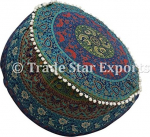 India Mandala Puff Cover, etniline puuvillane pouf padi, dekoratiivne Ottomani jalatugi, Hippie p&otilde;randapouffe Boho Decor Pattern4
