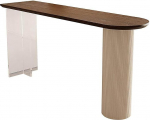 Schmaler Konsolentisch mit Abgerundeter Tischplatte, Konsolentisch Flur als Wohndekoration mit Asymmetrischem &Auml;sthetikdesign, Modern Einfach
