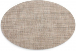 AMDXD 4er Set Tischsets Weihnachten Oval, 70% Vinyl 30% Polyester Platzdeckchen Abwaschbar Natur Oval Einfarbig Hitzebest&auml;ndige, Tisch-Sets Hell Braun f&uuml;r Zuhause Restaurant Speisetisch, 45x30CM