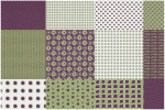 Stoff-Tischsets, waschbare Tischsets f&uuml;r Esstisch, 6er-Set,Patchwork Gitter Geometrie Vintage Modern