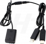 5V USB ja NP-FW50 DC kupler Dummy aku Sony A7 A7II A7S A7SII A7R A7RII A6300 A6500 A6000 A5100 NEX seeria kaamerale (Dual USB)