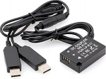 Dual USB DR E18 &uuml;hendusse LP-E17 Dummy aku DC Coupler Canon EOS T6s T6i T7i 8000D X8i SL2 kaamerale 5V 2A