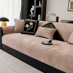 MYSKY HOME Diivanikate 3-kohaline lemmikloomadele - diivanikate nurgas diivanipesu L kuju, diivanikate diivanikatte libisemisvastane viskekate diivanipadja jaoks, 70 x 180 cm, khaki 1 tk.