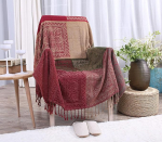 AIVIA Boho diivan viskamine tekk Futon Slipcover teki tool viskamine diivan kate v&auml;rviline Chenille Woven Bohemian Decor 60x75 tolli roheline vein punane