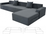 ZNSAYOTX Sektionalsofabez&uuml;ge, Stretch-Jacquard-Schonbez&uuml;ge mit elastischer Unterseite f&uuml;r L-f&ouml;rmiges Sektionalsofa, 2 St&uuml;ck, haustierfreundlich, modularer Sofaschutz (3-Sitzer-Couch + 3