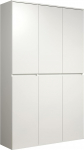 trendteam smart living - Nevada - Mitmeotstarbeline kapp - Valge - 6 ukse, 12 riiuli ja 1 riidepuudega kapp - (B x K x S) 111 x 191 x 34 cm - K&auml;epidemevabad uksed