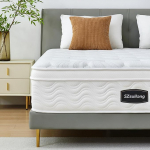 SZsuilong &uuml;hekohaline madrats, 90 x 190 x 26 cm, Memory Foam, Pocket Spring madrats, h&uuml;briidmadrats kahekordse servatoega, 26 cm, ortopeedilised madratsid, keskmise tugevusega r&otilde;hu leevendamiseks ja