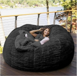 Giant Fur Bean Bag Cover for Living Room Furniture Adults - XXL Fluffy Velour Bean Bag - Indoor Lounge Bean Bag Cover Washable & Cosy (No Padding)