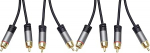 PremiumCord RCA HQ kaabel 2 x RCA mees kuni 2 x RCA mees audio-video &uuml;henduskaabel TV mobiiltelefonidele MP3 HiFi varjestatud metallliitmik M/M pikkus 1,5 m (2 tk)